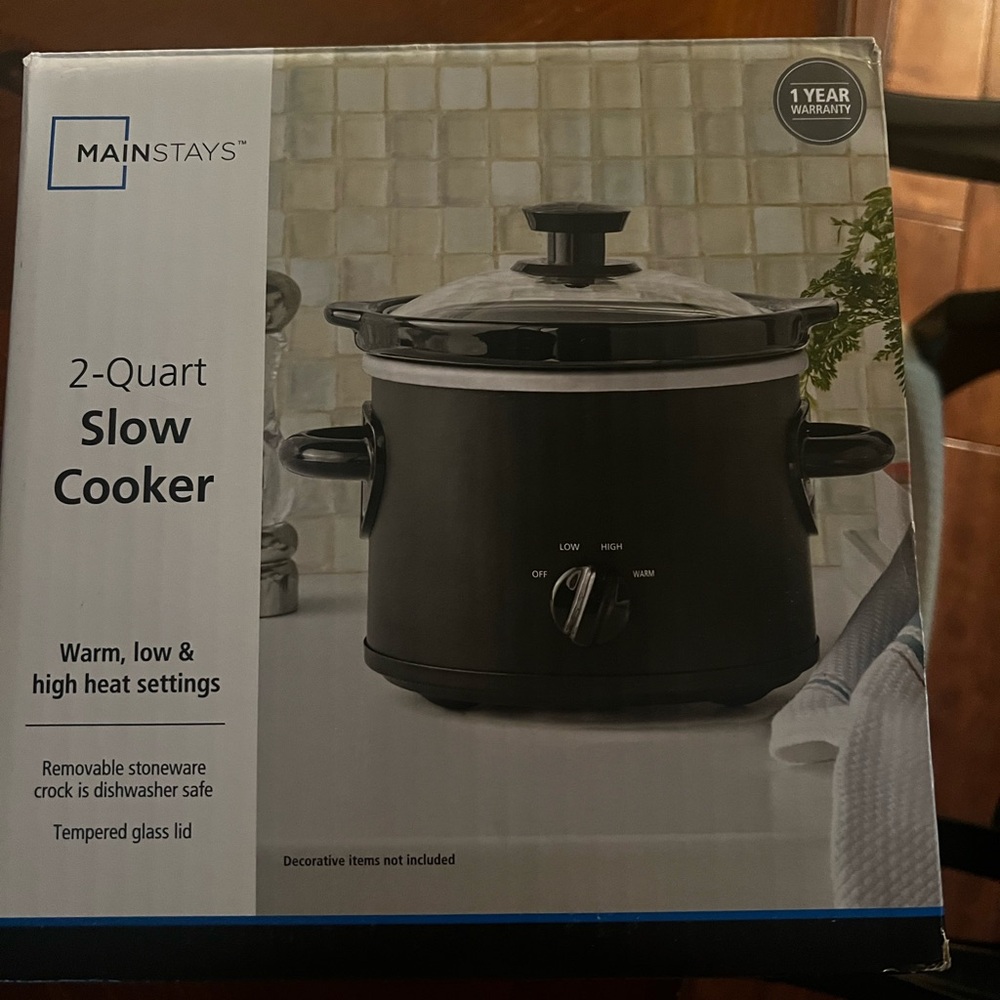 Mainstays Black 2-Quart Cookware Slow Cooker